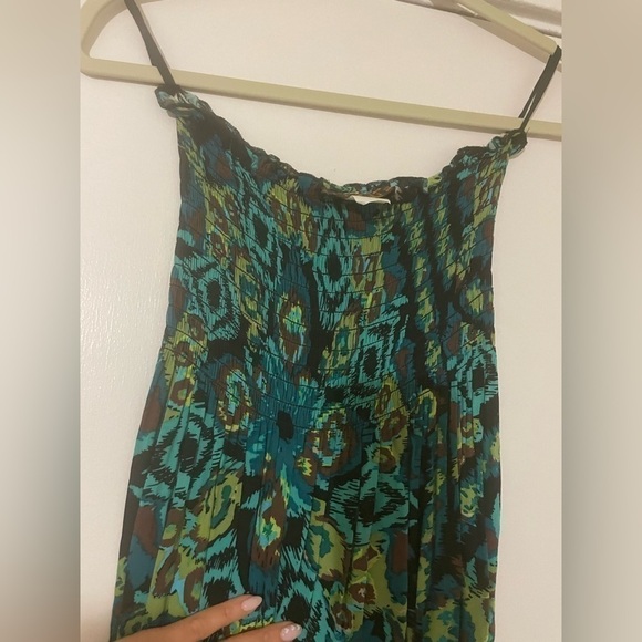 NY Invasion Green strapless maxi dress size small - Picture 3 of 7